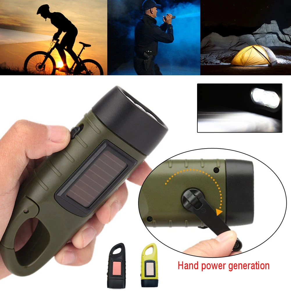 LED Flashlight Hand Crank Sola - Fishing Boat Navigation Light recension och pris
