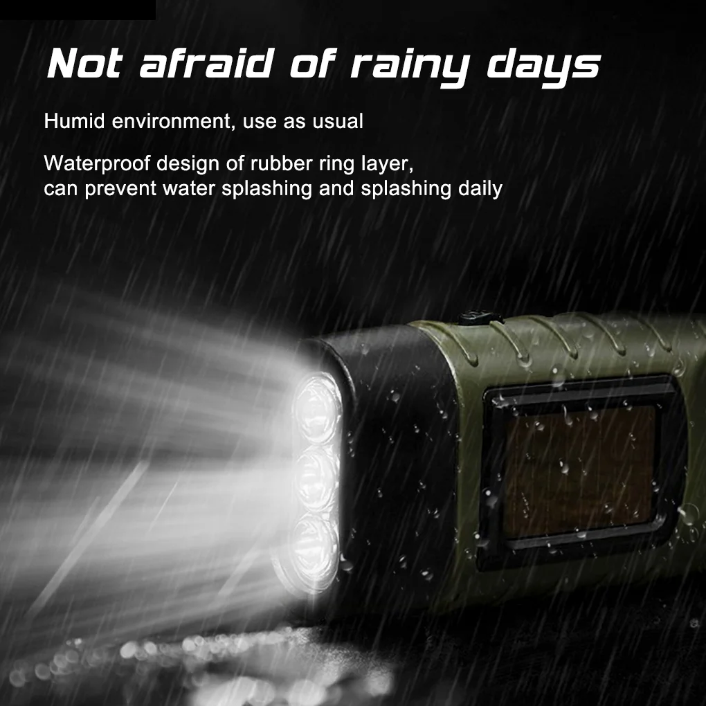 LED Flashlight Hand Crank Sola - Fishing Boat Navigation Light recension och pris