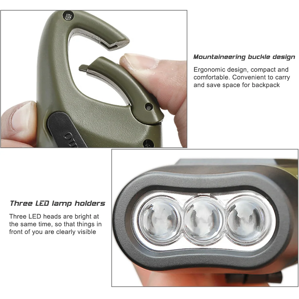 LED Flashlight Hand Crank Sola - Fishing Boat Navigation Light recension och pris